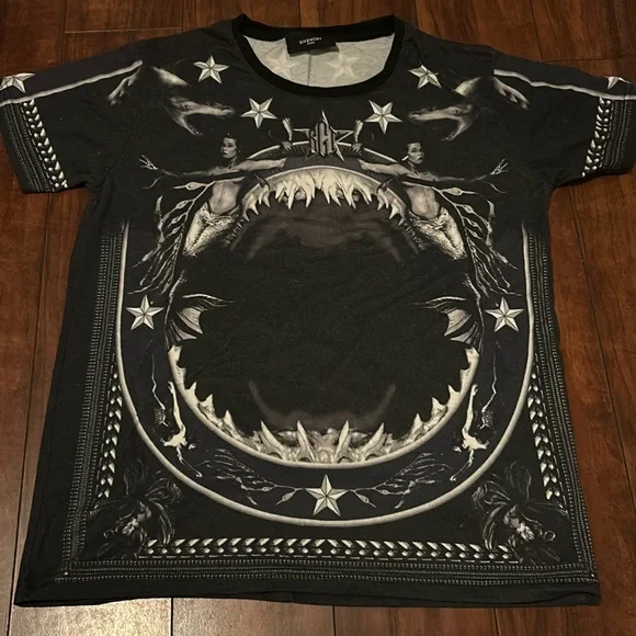 Balenciaga | Shirts | Givenchy Mens Mermaid Shark Print Tshirt 